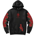 Hoddie Red Bloom- Black