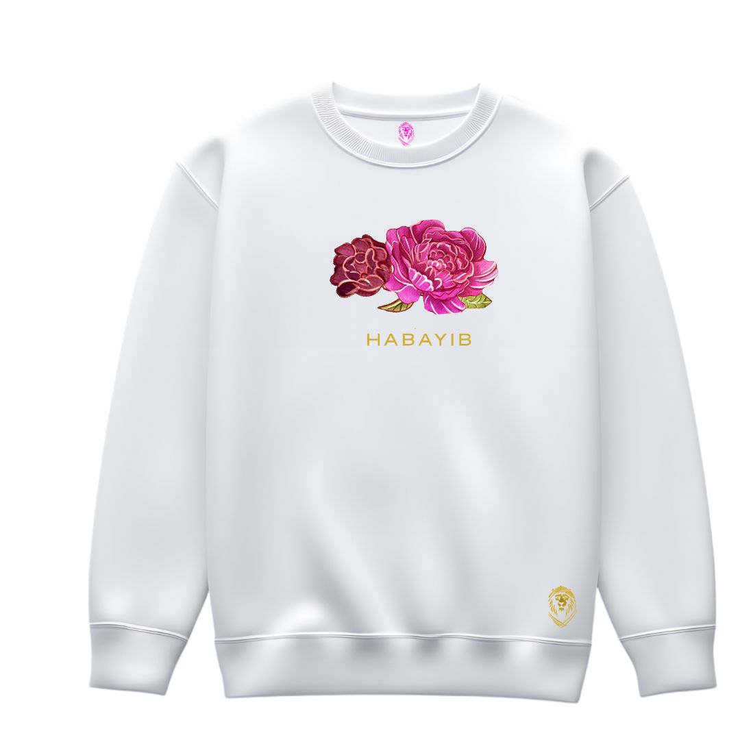 Sweatshirt Femme Fucsia Glow- White