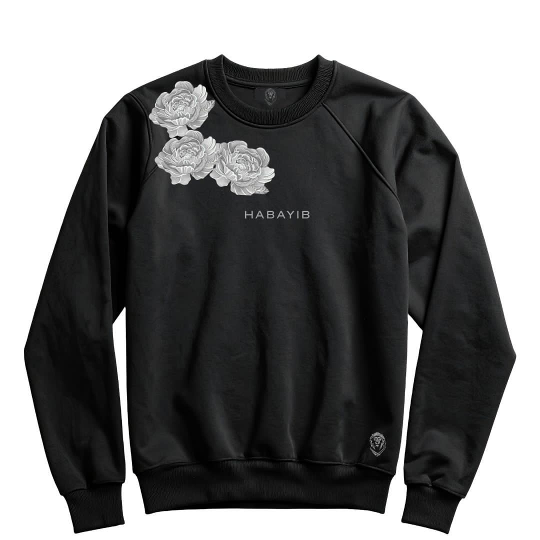 Sweatshirt Blossom Mist -Black